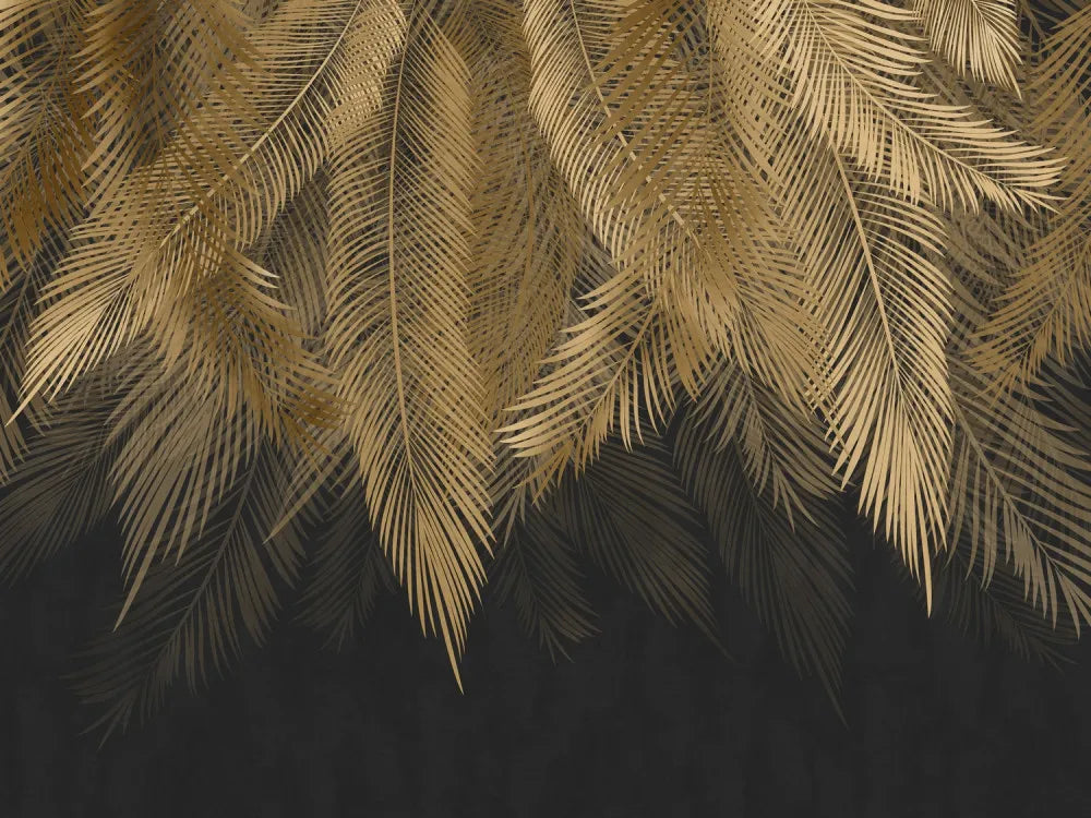 Golden palm leaves