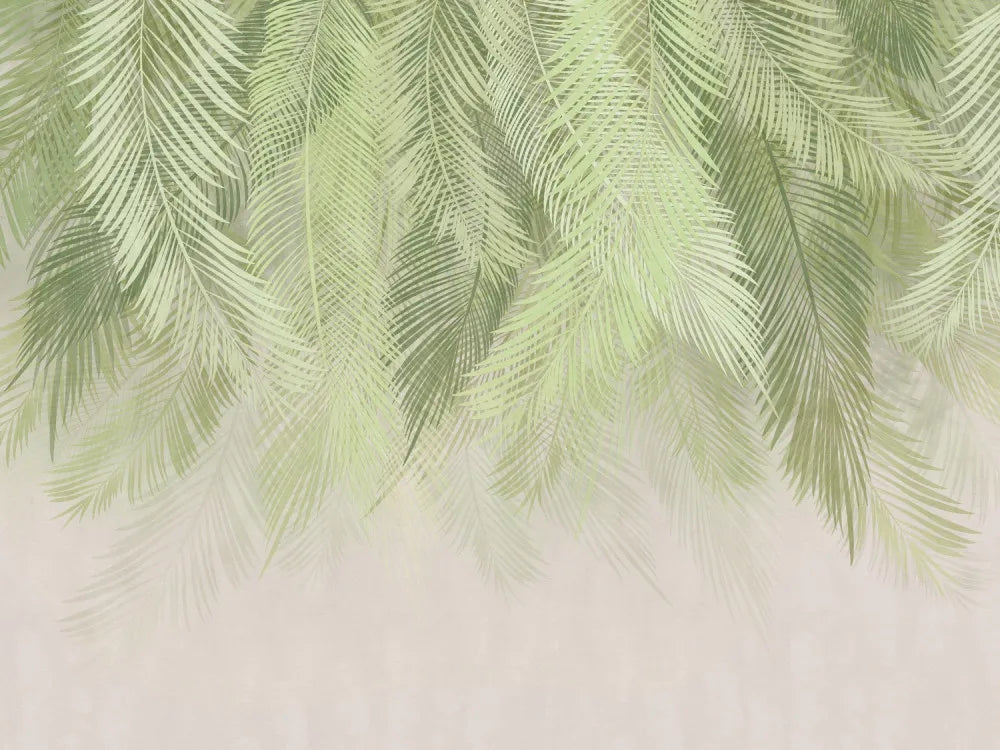 Green palm leaves