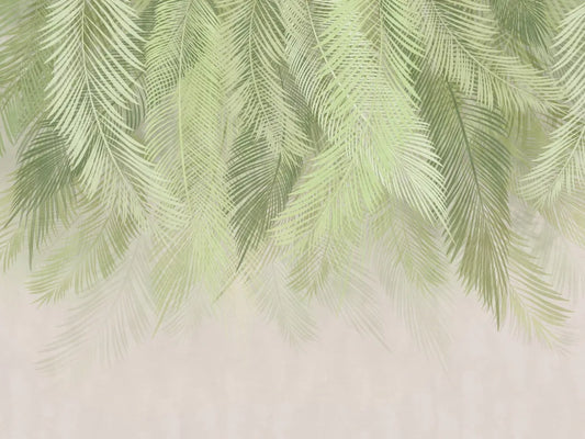 Green palm leaves
