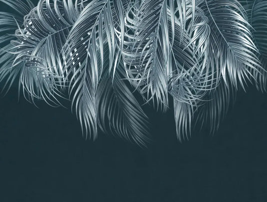 Tropical leaves at night