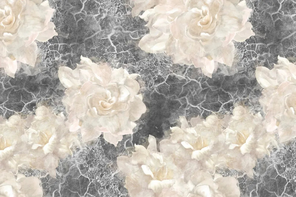 Blooming light peonies