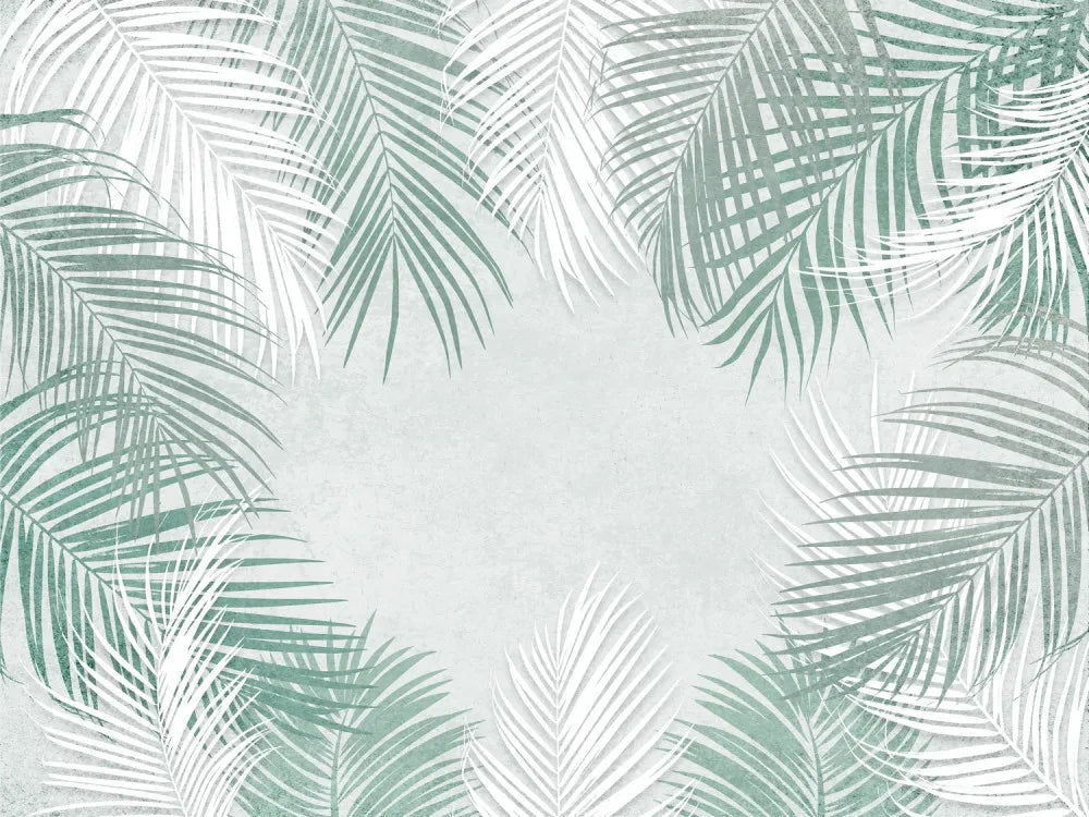 Bright palm leaves
