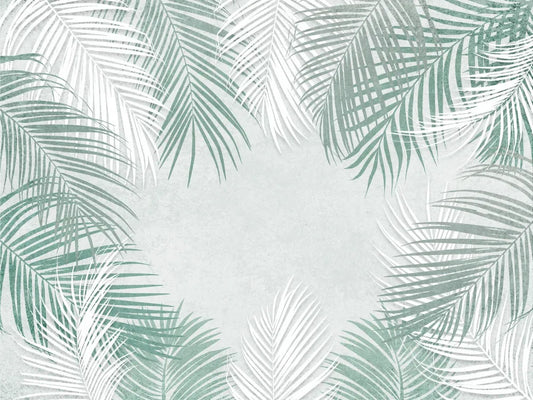 Bright palm leaves