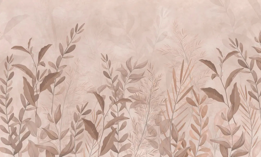 Beige leaves, pattern