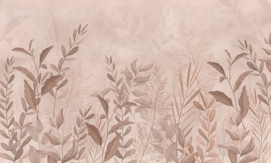 Beige leaves, pattern