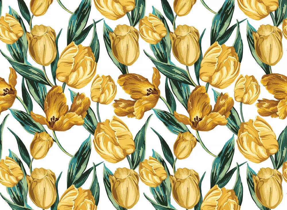 Yellow tulips, drawing