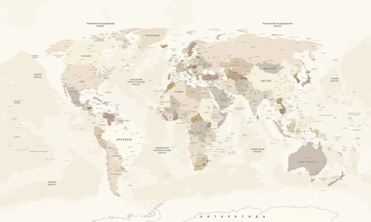 Beige world map, UKR