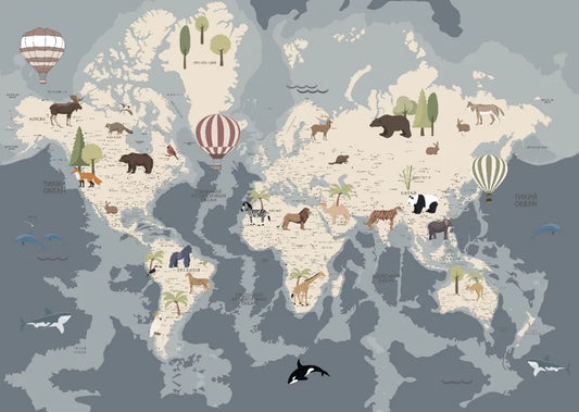 World map for children, UKR