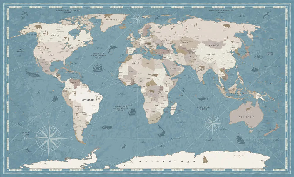 Vintage map, ukr