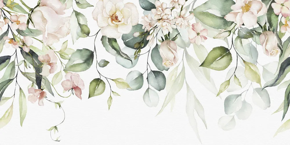 Delicate watercolor flowers