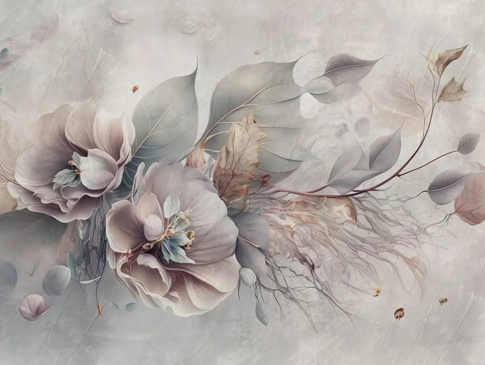 Moon flowers, watercolor