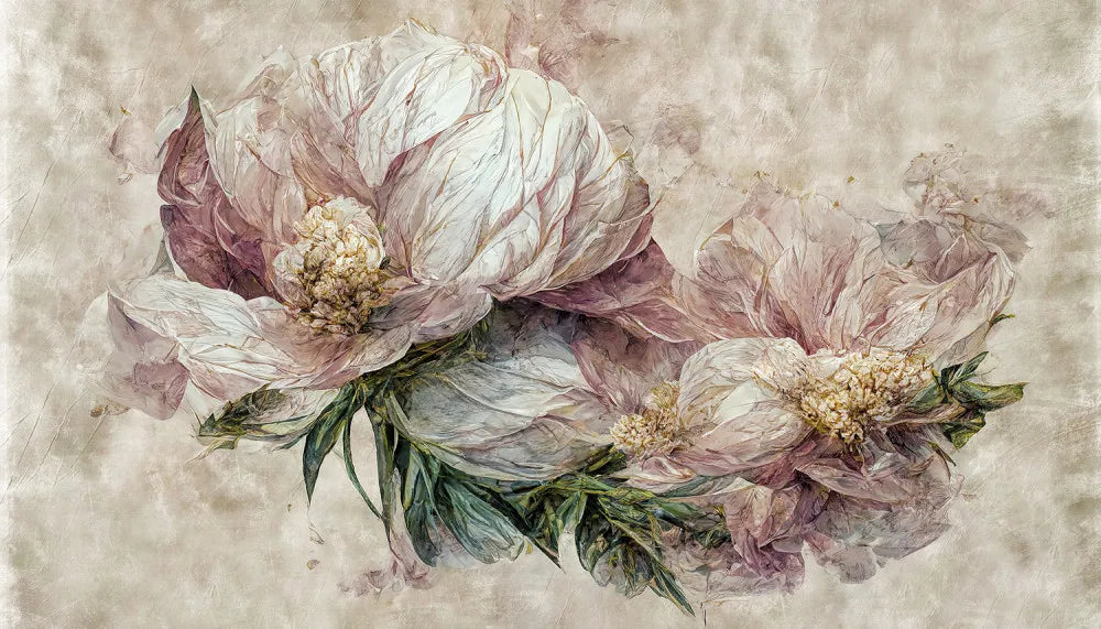 Tree peonies, watercolor