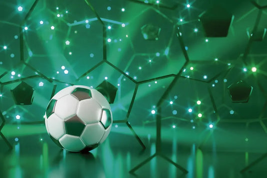 Ball on green background 3D
