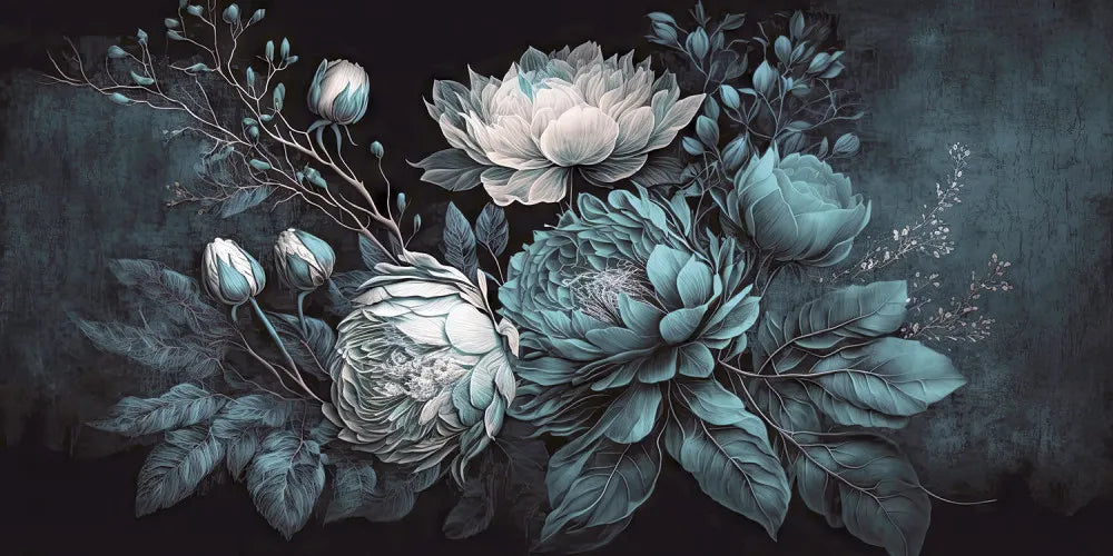 Night blue flowers