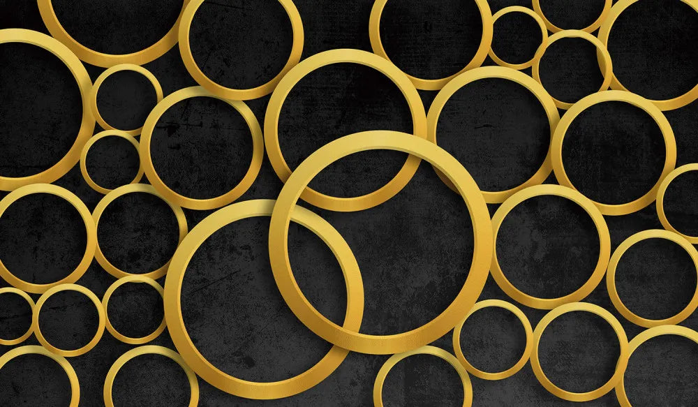 Gold rings 3D