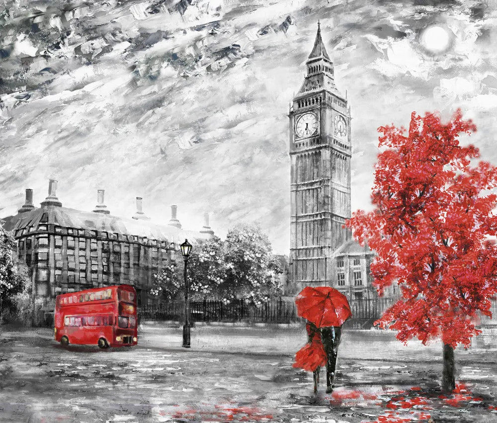 Autumn in London, watercolor