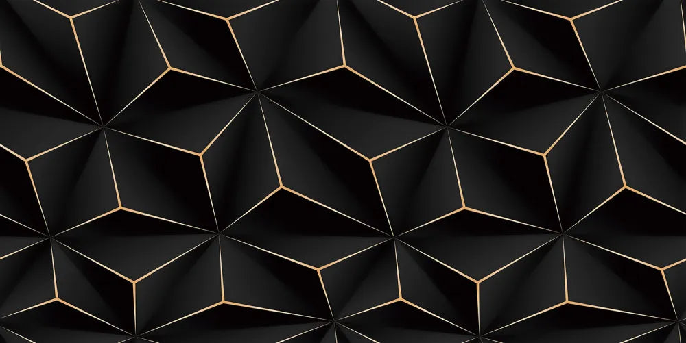 Black and gold triangles 3D
