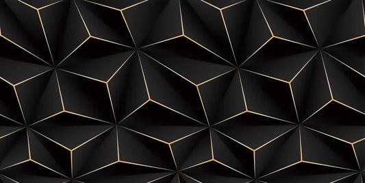 Black and gold triangles 3D