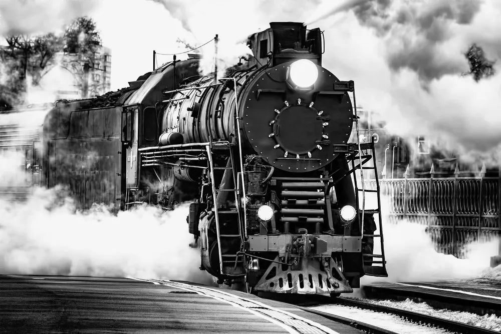 Retro steam locomotive
