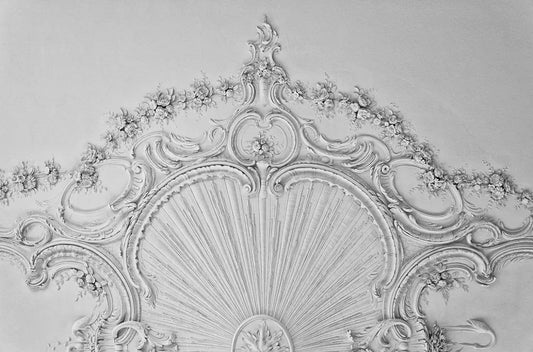 Stucco molding on the wall 3D