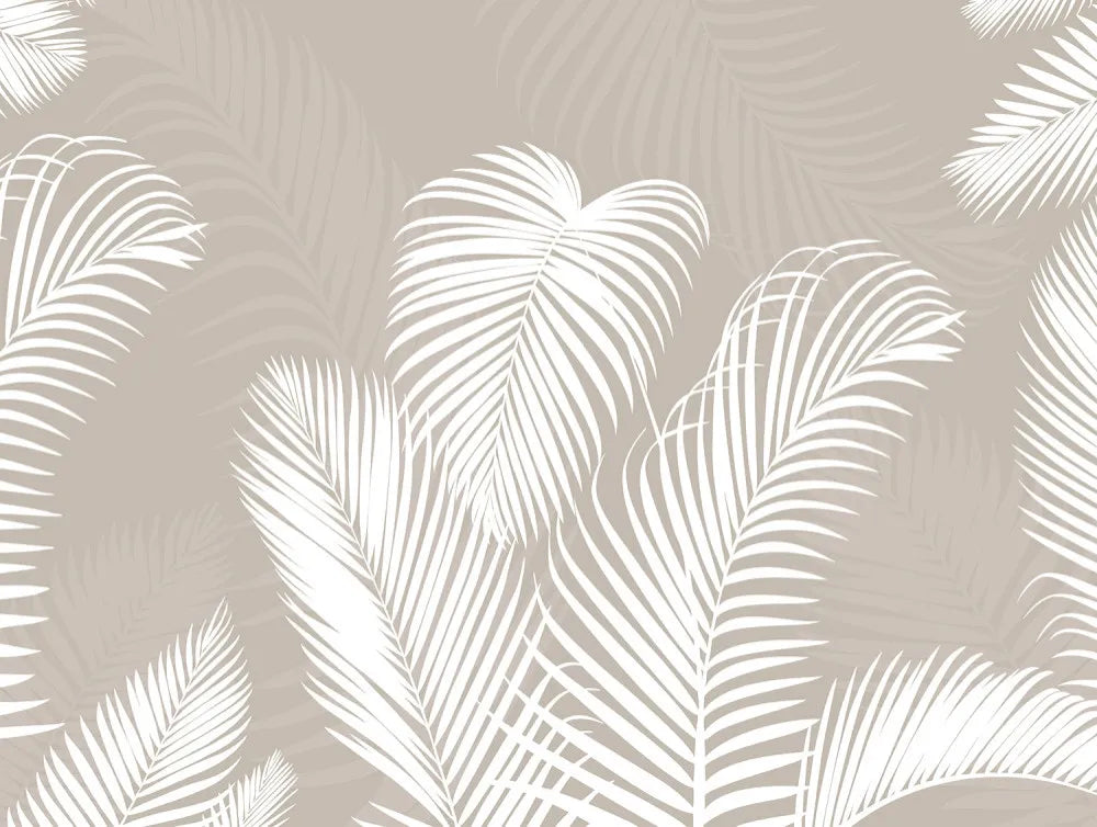 White palm leaves
