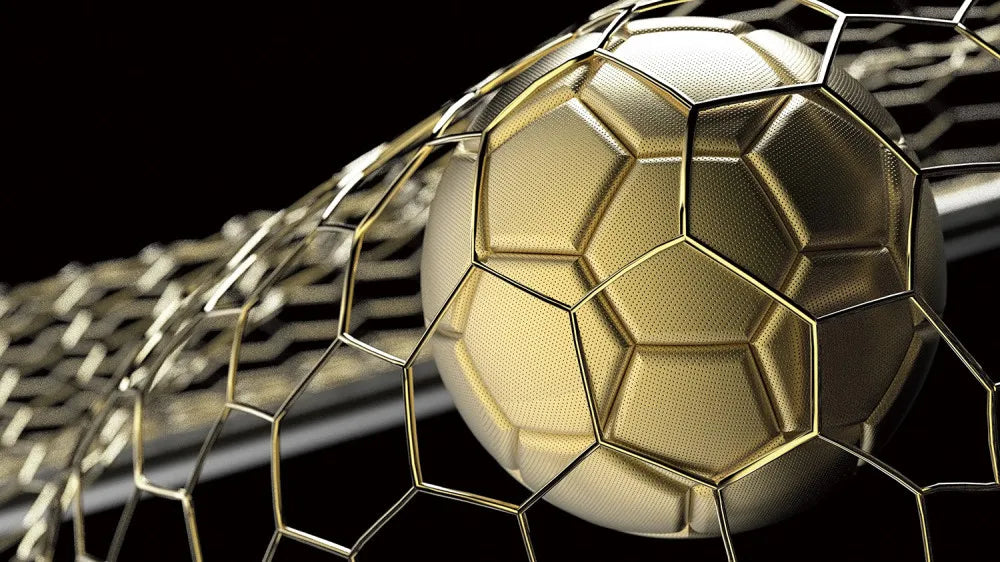 Golden soccer ball 3D