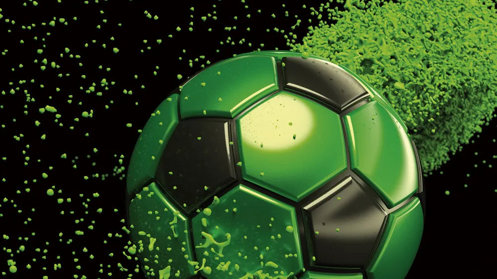 Green soccer ball