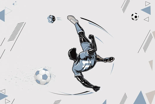 Football player in blue