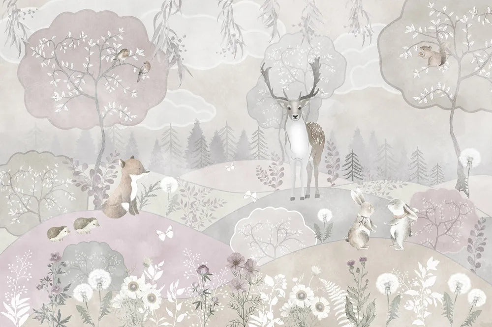 Fairytale forest with animals