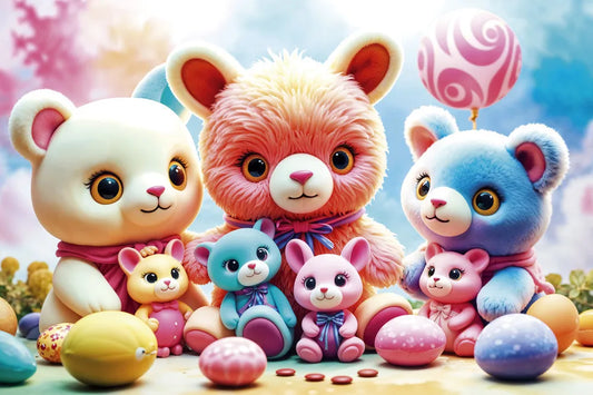 Fluffy 3D bear cubs