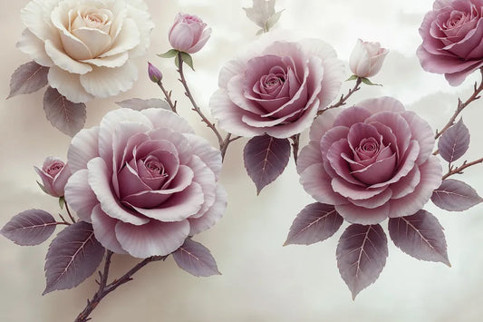 Beautiful pink roses 3D