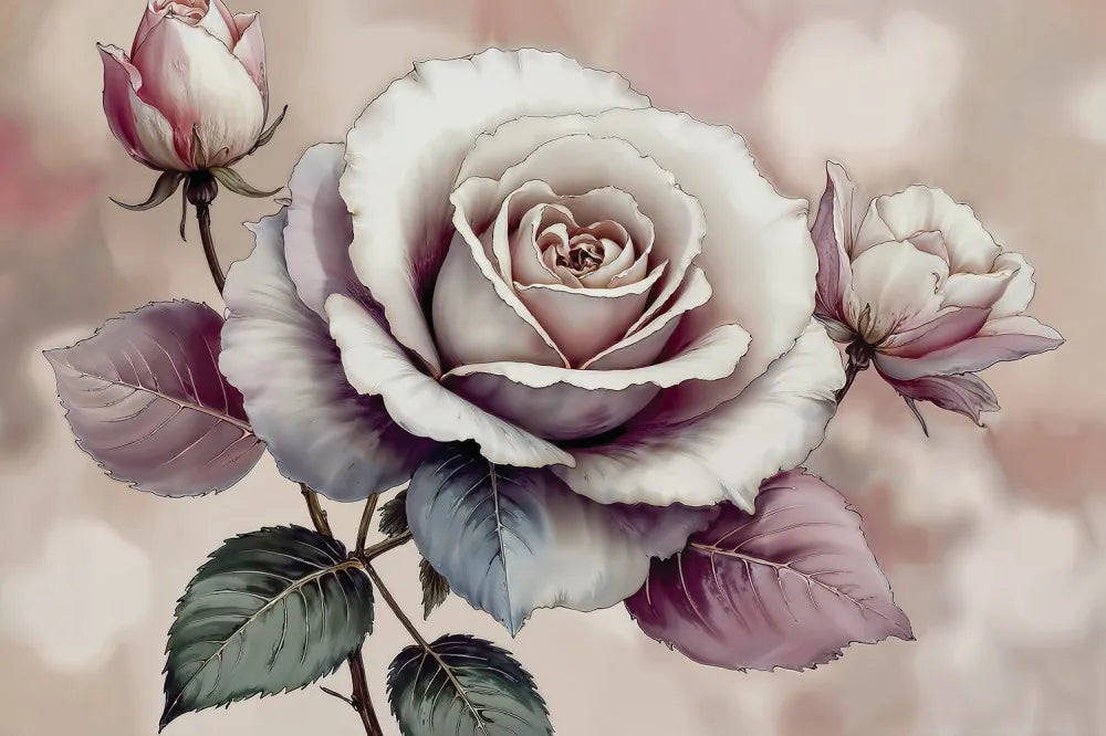 Rose blossom, watercolor