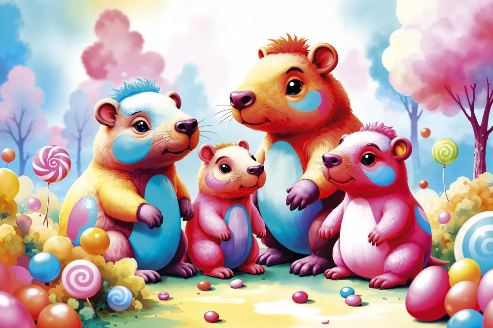 Capybara family 3D