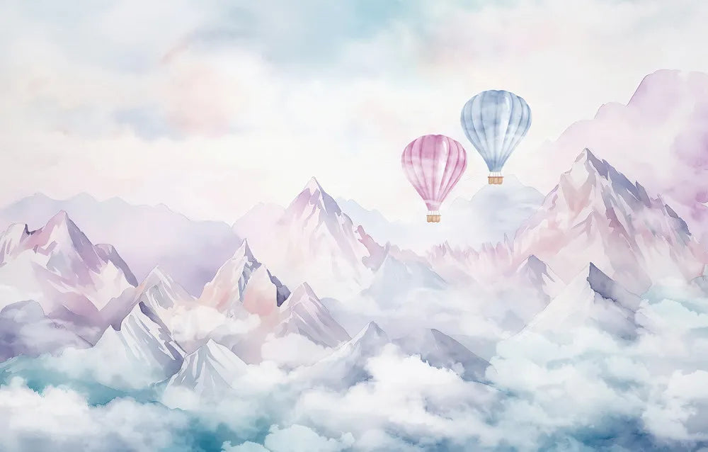 Delicate foggy mountains