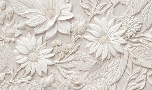 Delicate flowers 3d, bas -relief