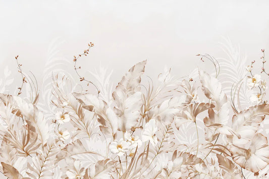 Beige leaves of tropics