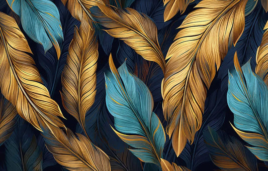 Housing-blue feathers