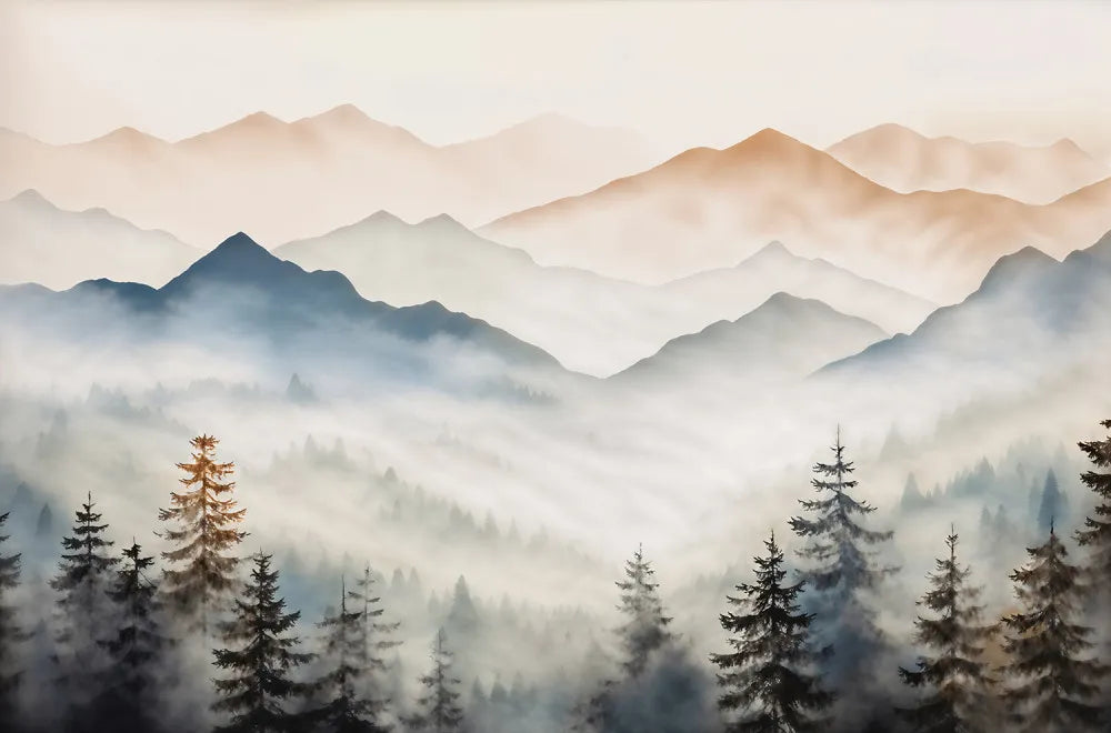 Forest among the mountains