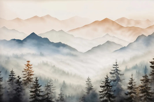 Forest among the mountains