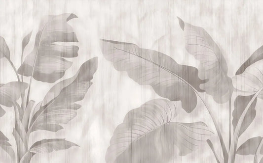 Beige pastel leaves