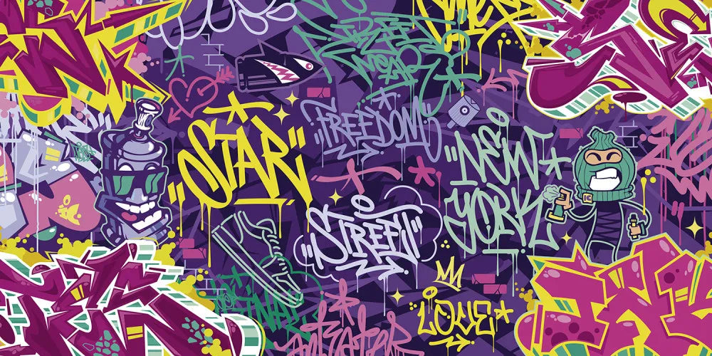Violet graffiti