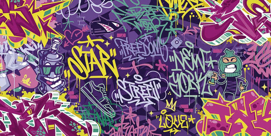 Violet graffiti