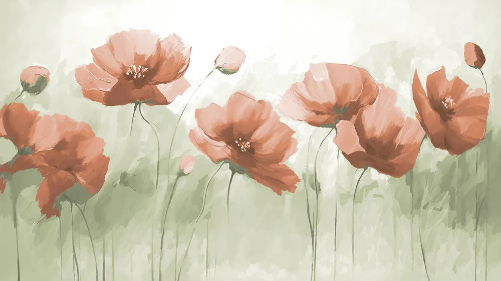 Poppies, watercolor