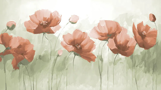 Poppies, watercolor