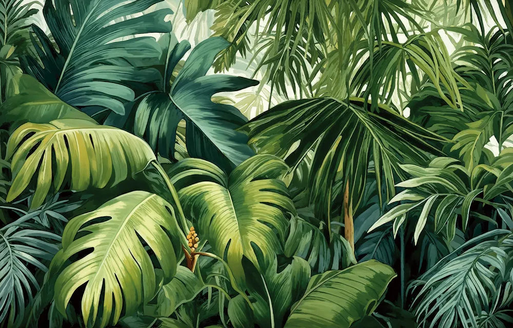Luxurious tropical foliage