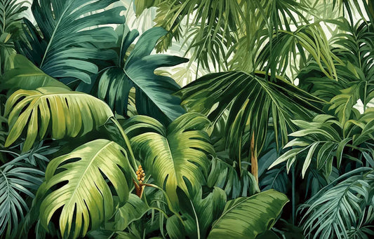 Luxurious tropical foliage
