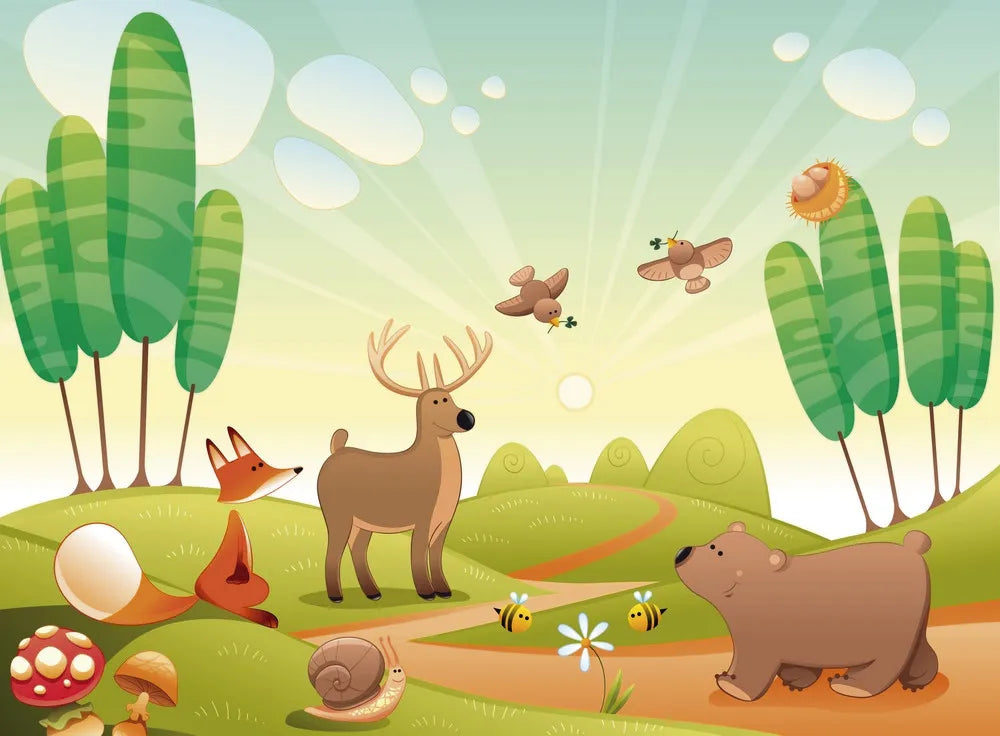 The animals in the forest