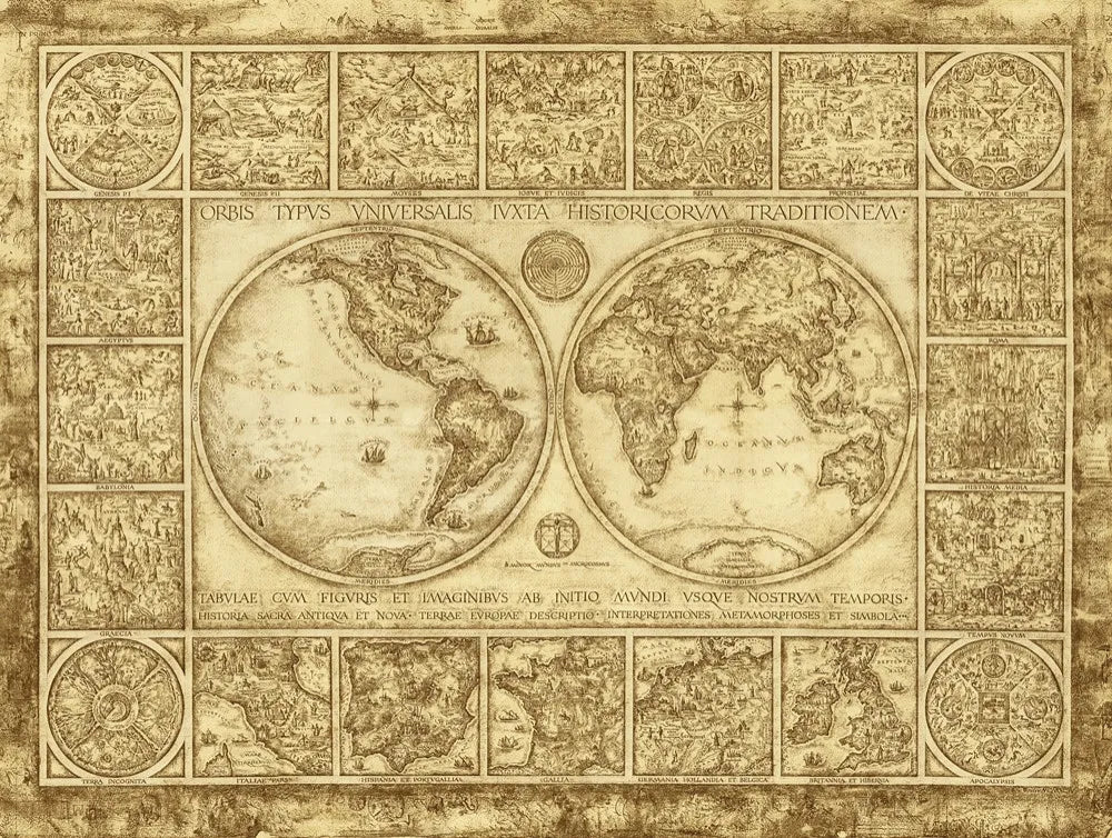 Ancient map of the world