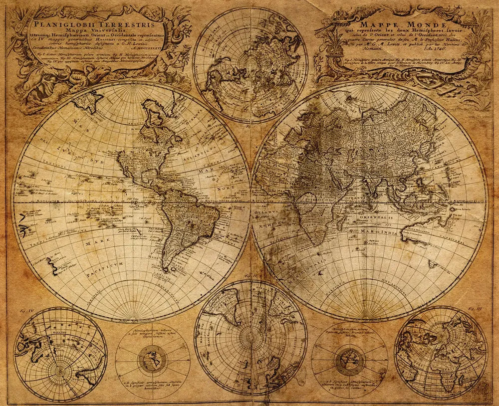 Ancient map 1746
