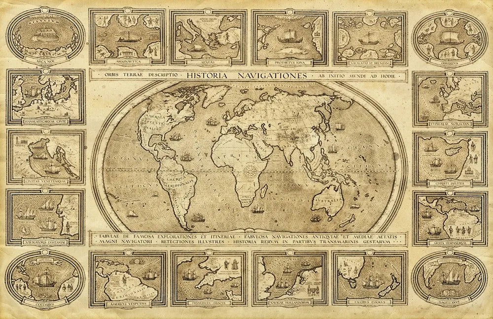 Ancient map of the world
